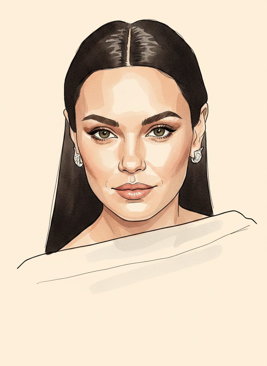 Tegnet portræt af Mila Kunis